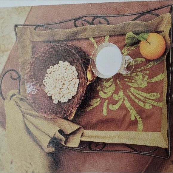 🔸️🔹️NWOT Partylite Siena Lights Reversible Placemat Set of 4 - Picture 5 of 11